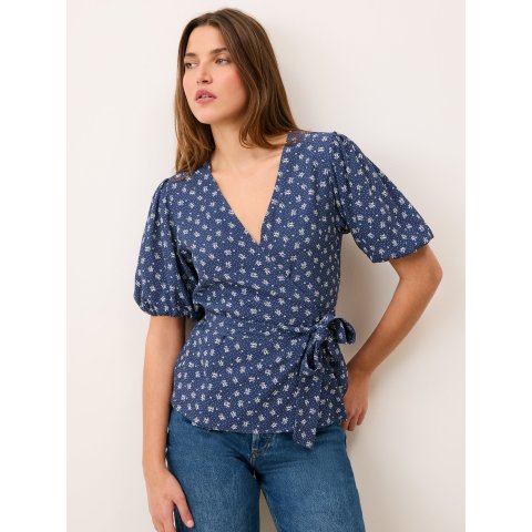 RoujeLouisa Printed Wrap Blouse
