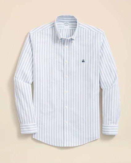 Cotton Oxford Stripe Shirt Non-Iron