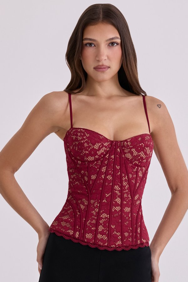 House of CB Rania Lace Corset Top