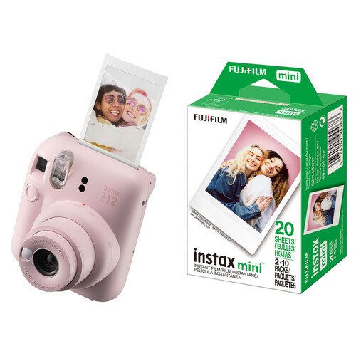 instax mini 12 Instant Film Camera Blossom Pink with Film