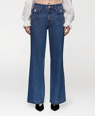 Avec Les Filles Flare Leg Denim Jeans