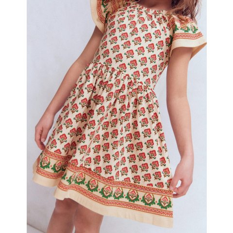 BodenFlutter Sleeve Dress Multi Floral
