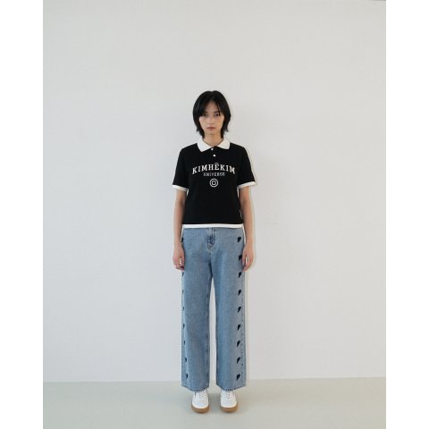 KIMHĒKIM Universe Polo T-Shirt Black