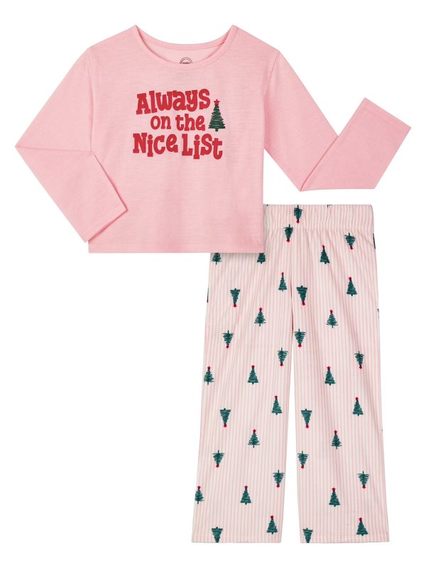 Girls Long Sleeve Pajama Set 2-Piece