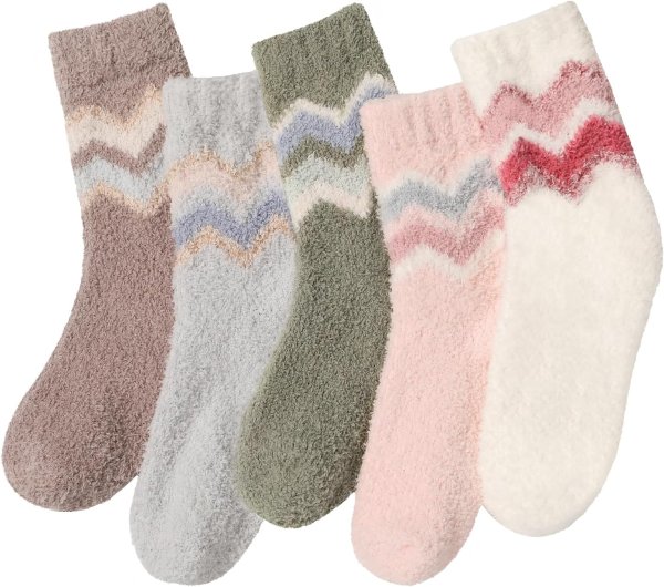 Premillow Coral Fleece Fuzzy Socks for Women