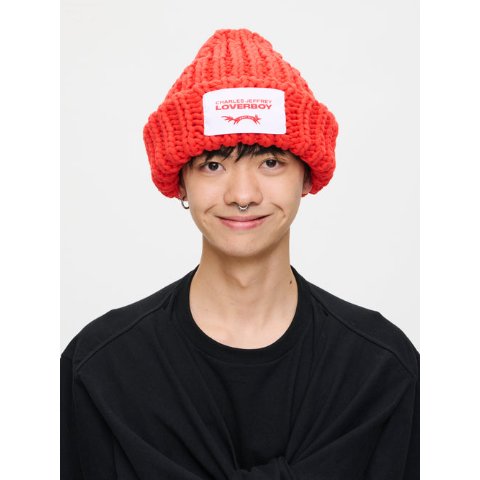 Charles Jeffrey LOVERBOY Red Chubby Beanie