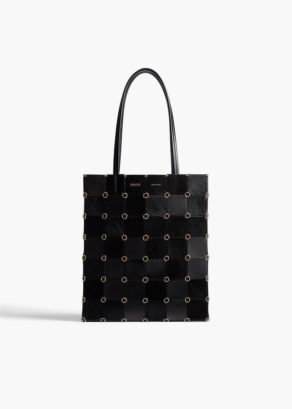 Small Emma Tote Black Hair-on Calfskin
