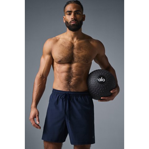 alo yoga7 Inch Men s Circuit Shorts Navy