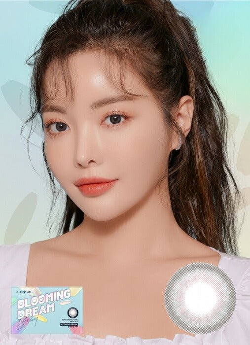 Lens Diary Lensme Blooming Dream Gray Monthly Colored Contact Lenses (2-Pack)