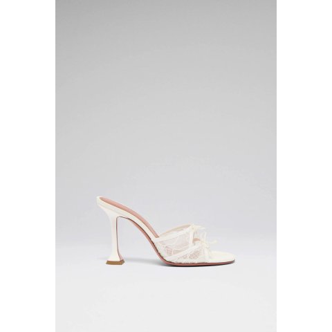 AMINA MUADDI Eleonora Lace Slipper 95mm Heel