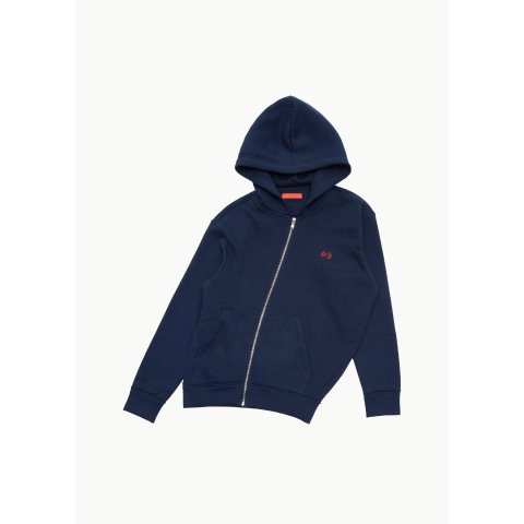 AmomentoNavy Twisted Zip-Up Hoodie