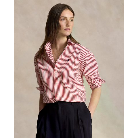 Ralph Lauren条纹棉质衬衫 宽松版型