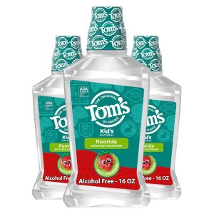 Tom's of Maine 儿童草莓味含氟漱口水 16盎司 3瓶