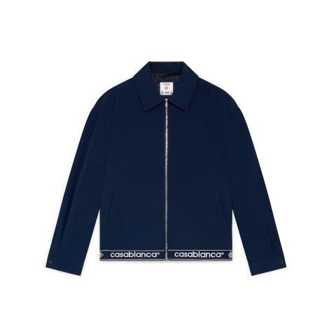 CASABLANCANavy Wool Blend Suit Jacket