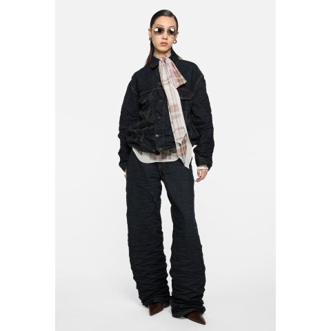 Acne StudiosCreased Denim Jacket Black
