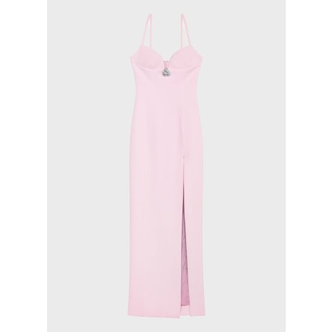 BlumarineLong Crepe Dress with Slit