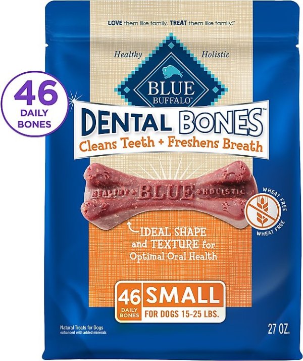 Blue Buffalo Dental Bones Small Dog Treats 46 Count