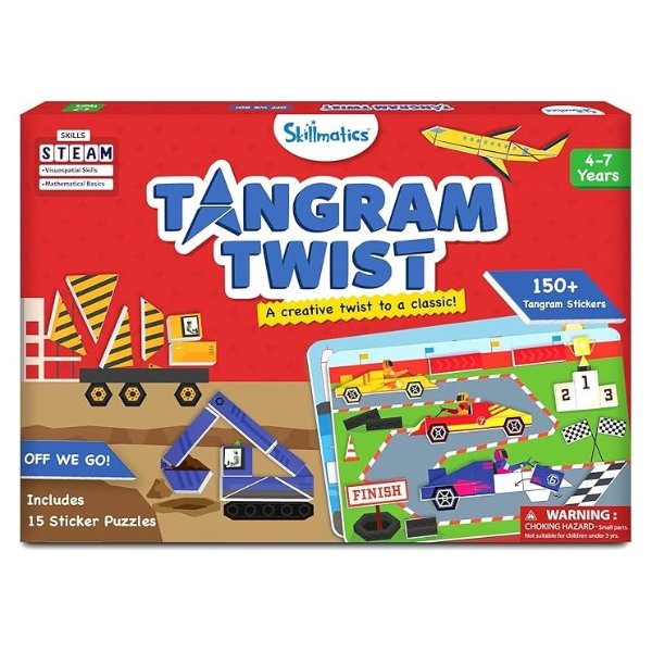 Skillmatics Tangram Sticker Puzzles 150 Foam Pieces