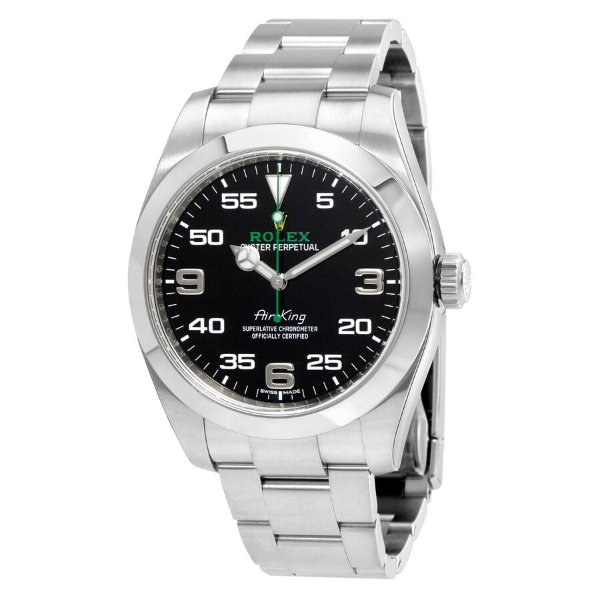 Air King Black Dial Stainless Steel Men's Watch 116900BKAO