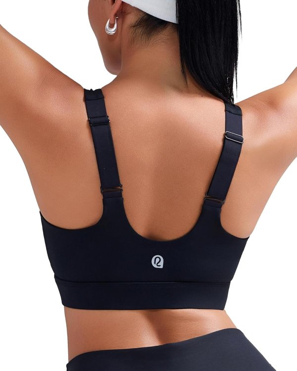 RUNNING GIRL High Impact Sports Bra for Women Adjustable Straps
