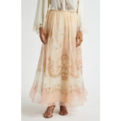 ZimmermannHypnotic Silk Organza A-Line Skirt