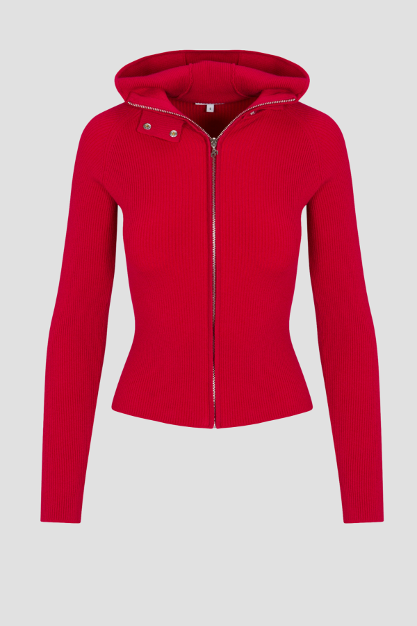 Miaou Lena Zip Up Hoodie Red