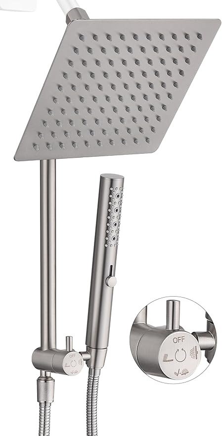 G-Promise All Metal Shower Diverter Brushed Nickel 13.5 Inch