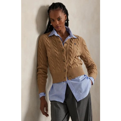 Polo Ralph LaurenCable Knit Wool Cashmere Cardigan