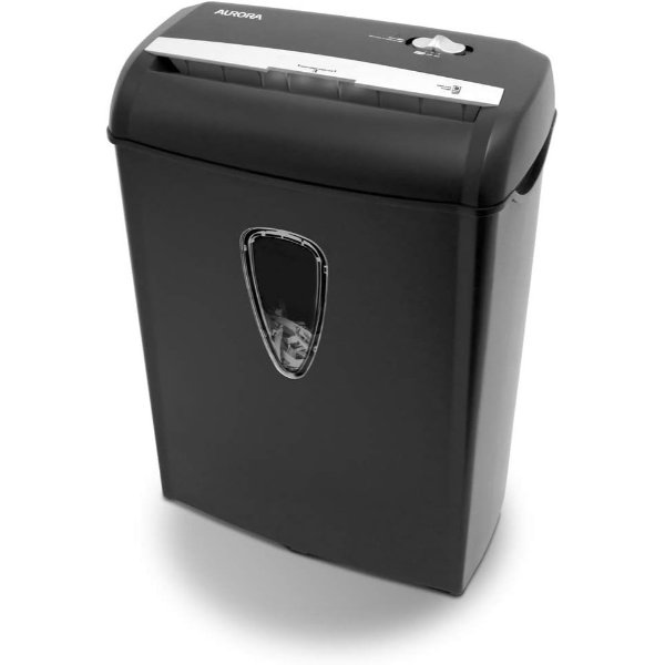 Aurora AS890C 8-Sheet Cross-Cut Shredder with Basket