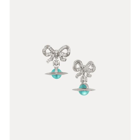 Vivienne WestwoodOctavie Earrings Platinum White Turquoise
