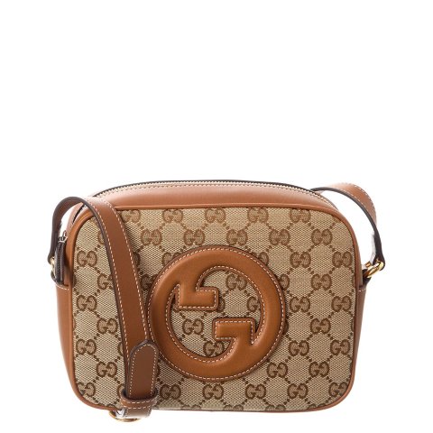GucciBlondie Mini GG Canvas Leather Camera Bag