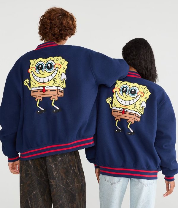 Aero x SpongeBob 羊毛感飞行夹克
