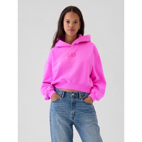 GapPROJECT GAP Arch Logo Cropped Hoodie