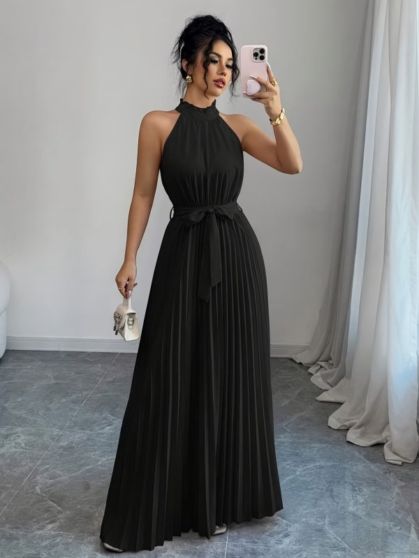 YY0328347 Women's Sleeveless A-Line Long Dress