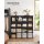 ULPC44BK Plastic Storage Organizer 16 Cubes Black