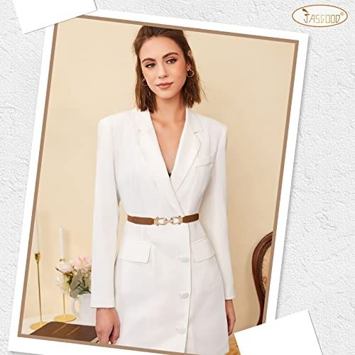 Retro Skinny Stretch Belt Gold Buckle