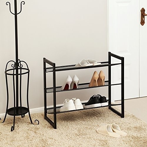 SONGMICS Metal Shoe Rack ULMR03B 3-Tier