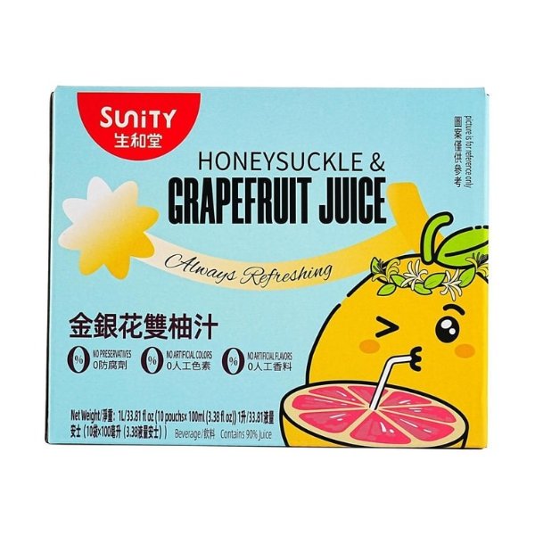 Shenghetang Honeysuckle Grapefruit Juice 100ml 10-Pack