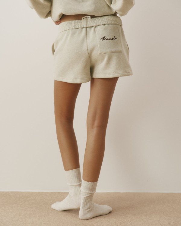 Signature Loose Fit Sweat Shorts Oatmeal Marl