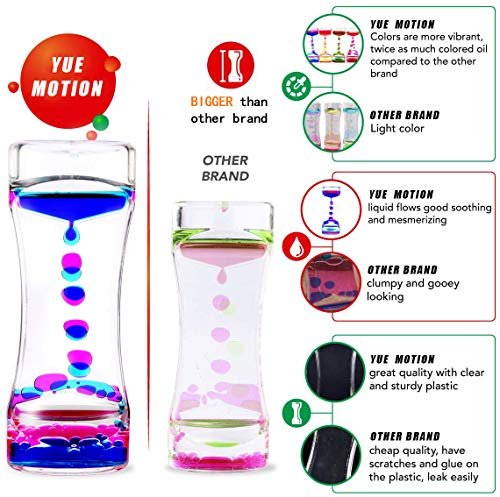 YUE MOTION Liquid Bubbler Sensory Hourglass Toy Colorful