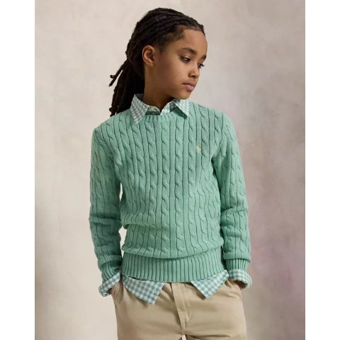 Ralph LaurenCable-Knit Cotton Sweater