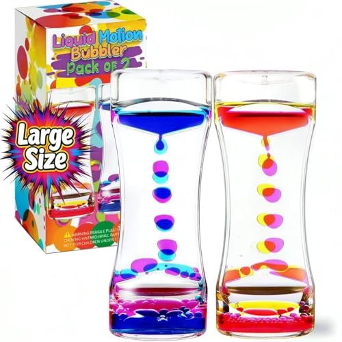 YUE MOTION Liquid Bubbler Sensory Hourglass Toy Colorful