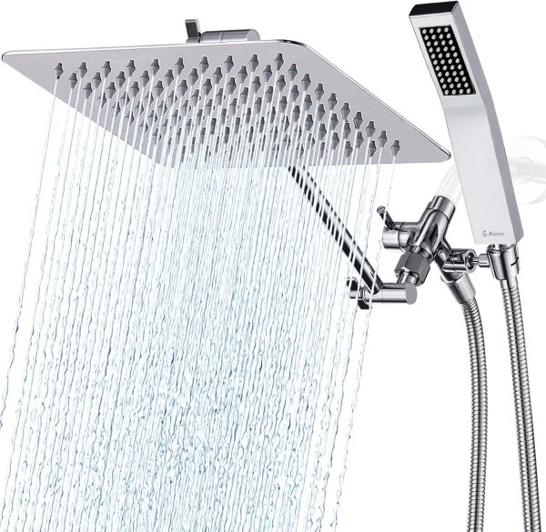 G-Promise 10-inch All Metal Dual Shower Head Combo Chrome
