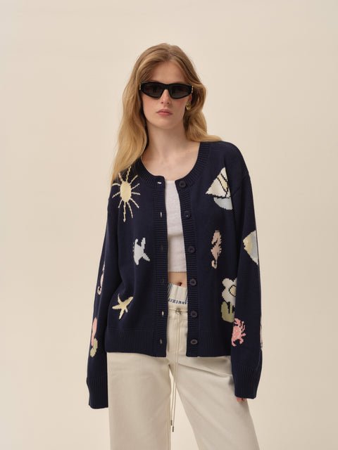 Marie Nautical Knit Cardigan