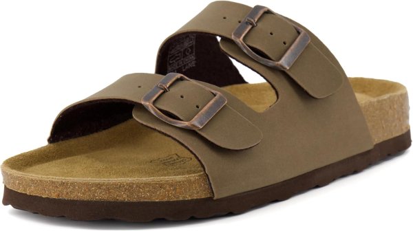 CUSHIONAIRE Lane Cork Sandals for Women Genuine Suede Footbed