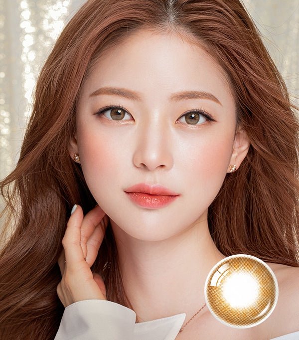 Lens Diary OLENS Pearl Day Gold Brown Contact Lenses 13.0mm