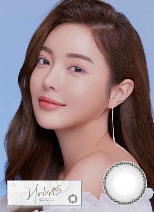 Lens Diary Lensme 1-Day AKMA Holoris Mild Gray Contact Lenses 30 Pack
