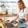 Andmenow Electric Lunch Box Portable Food Warmer Gray Blue 2-Container