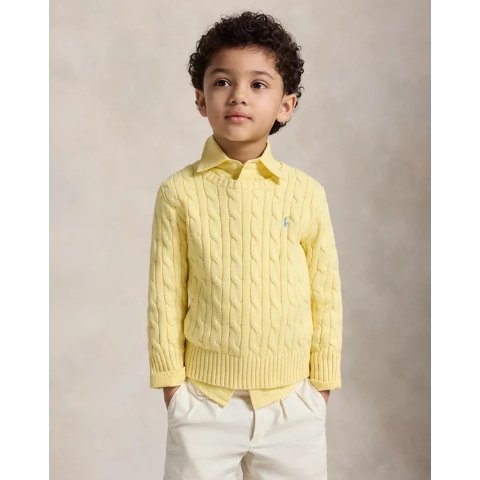 Ralph LaurenCable-Knit Cotton Sweater