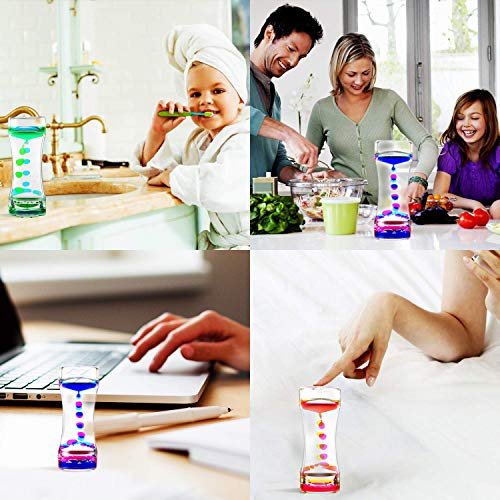 YUE MOTION Liquid Bubbler Sensory Hourglass Toy Colorful